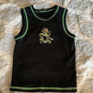 Connor Dragon Embroidered Tank